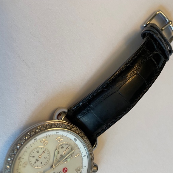 MICHELE Vintage Diamond CSX Chronograph Watch w/Original Wooden Box - Picture 5 of 14